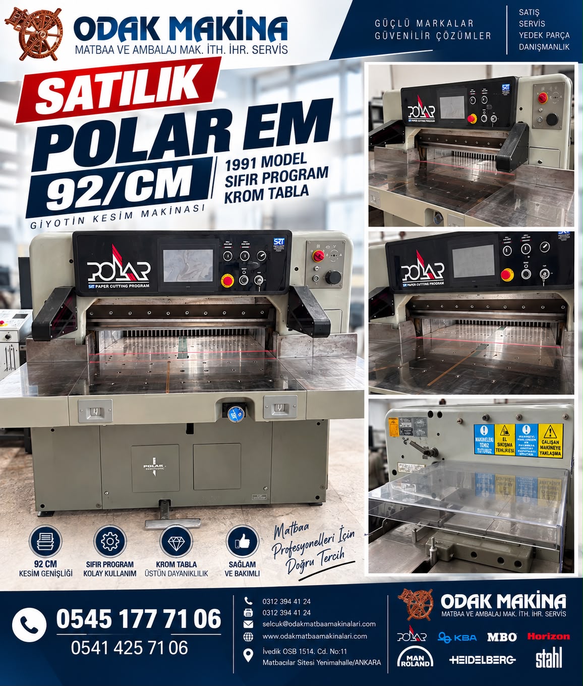 92/CM POLAR EM 1991 MODEL SIFIR PROGRAM KROM TABLA