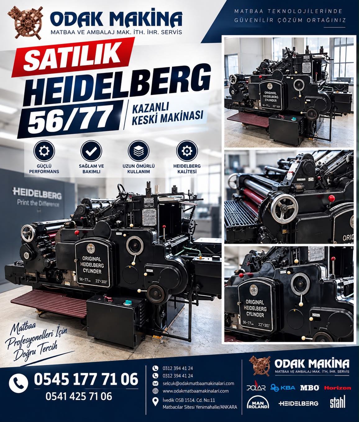 56/77 HEIDELBERG KAZANLI KESKİ MAKİNASI
